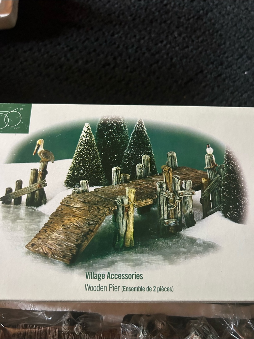 Department 56 Village Acessory Wooden Pier 2 piece Set